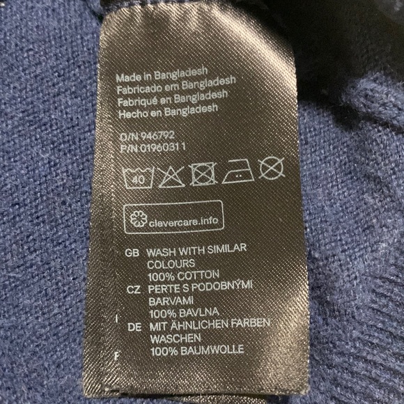 H&M Navy button up cardigan sweater size 9-12months - Picture 2 of 4